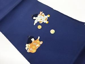 童子に毛毬模様刺繍名古屋帯